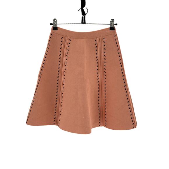 Sandro 'Eglantine' Pink Knit A-Line Skirt Size 34 - Picture 2 of 4